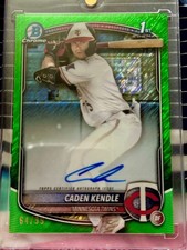 2025 Bowman *Chrome Prospect Auto* *Caden Kendle #CPA-CKE Green Shimmer 64/99*