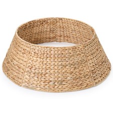 28in Christmas Tree Collar, Rattan Tree Skirt, Woven Water Hyacinth Tree Base...
