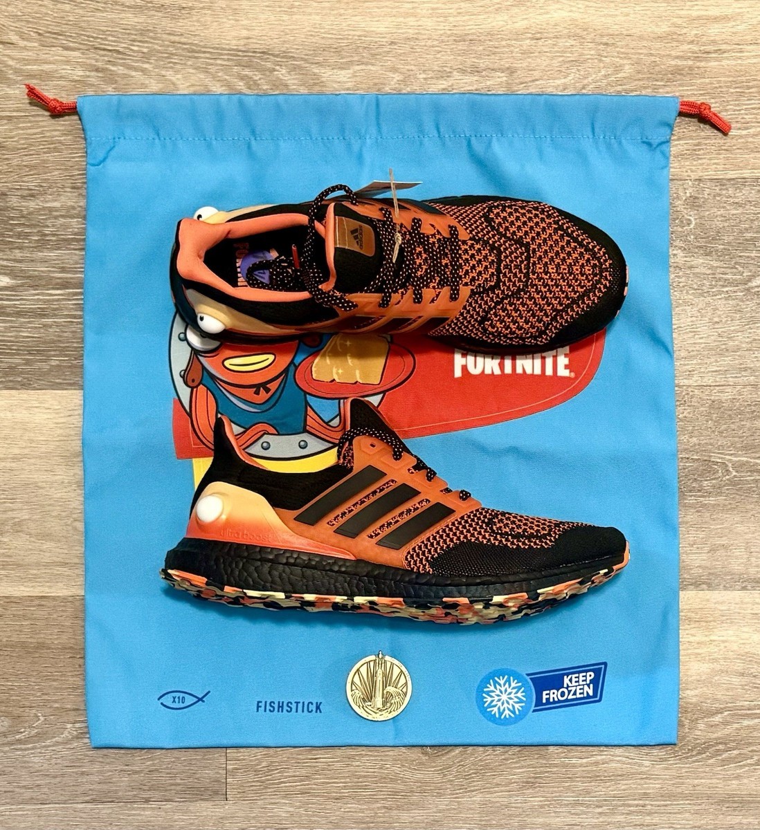 Adidas UltraBoost 1.0 x Fortnite 'Fishstick' Orange Black JQ0715