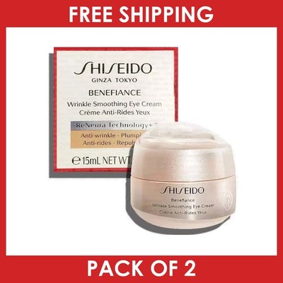 Pack of 2 - Shiseido Benefiance Wrinkle Anti-Aging Smoothing Eye Cream 0.51oz