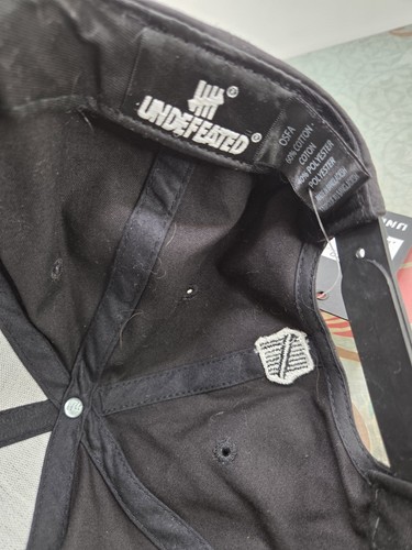 Schwarzer Herrenhut unbesiegt verstellbar Druckknopflasche bestickt Stehlen Laufen Schießen - Bild 4 von 10