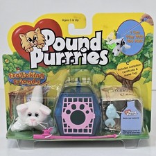 POUND PURRRIES Frolicking Friends w/Adoption Certificate, Name Tag, Carrier