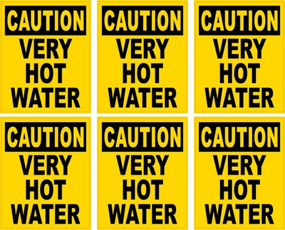 #ad #ad StickerTalk Hot Water Warning Stickers 6pk 2x2.5in Safety Caution Signs $8.99