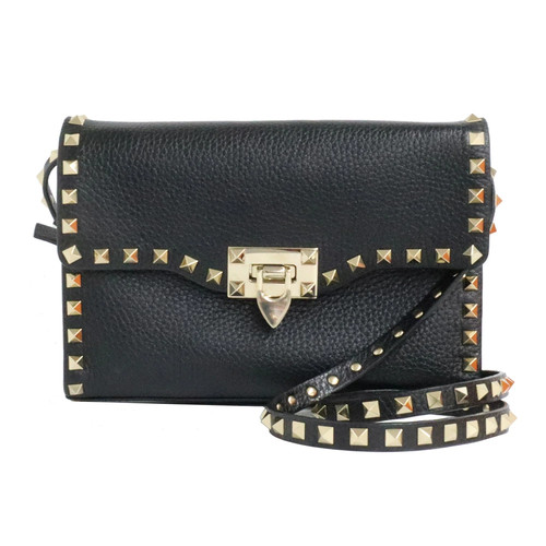 Valentino Rockstud Small Crossbody Bag Black Leather 7W2B0181VSF_0NO