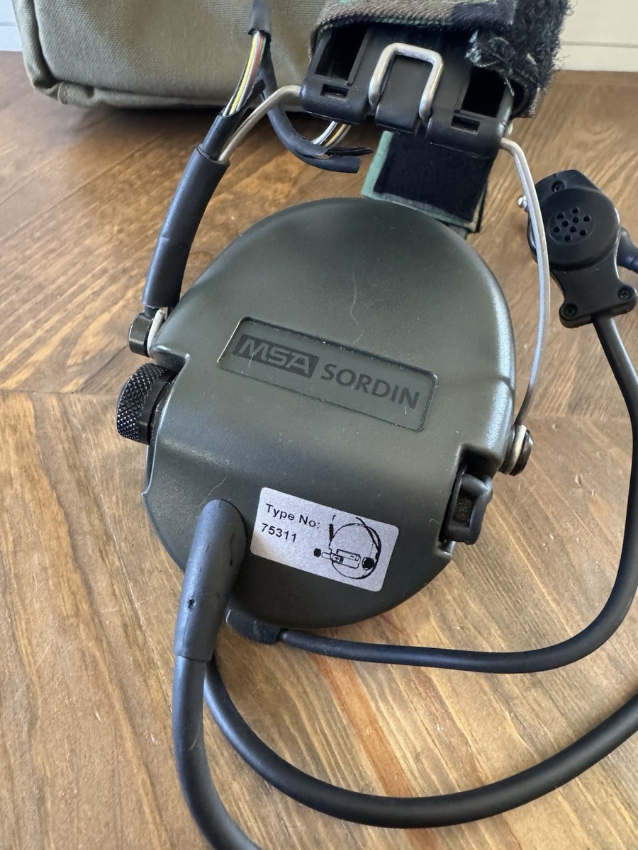 MSA SORDIN 75311 Dual Comms Headset and Carrying Case -Brittle