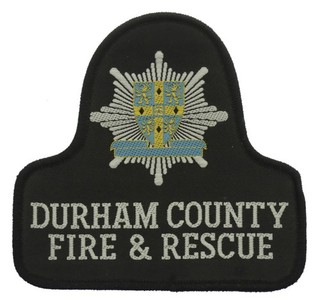 Obsolete Durham County Fire & Rescue Brigade Cloth Bell Patch Badge #24