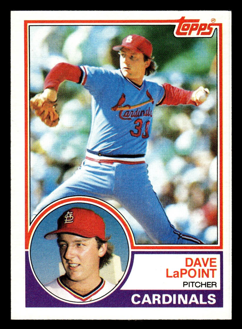 1983 Topps #438 Dave LaPoint Rookie Card St. Louis Cardinals