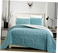 3-Piece Tropical Coast Seashell Beach Queen/Full Oversize Oversize Bedspread