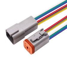 HiSport 6 Pin DT Connectors Waterproof Kit, 6 Pin Connectors Male and Female ...