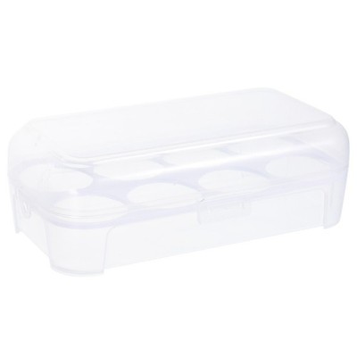 8 Eierlagerbox Kühlschrank Eierhalter Behälter zum Camping -Picknick (weiß)