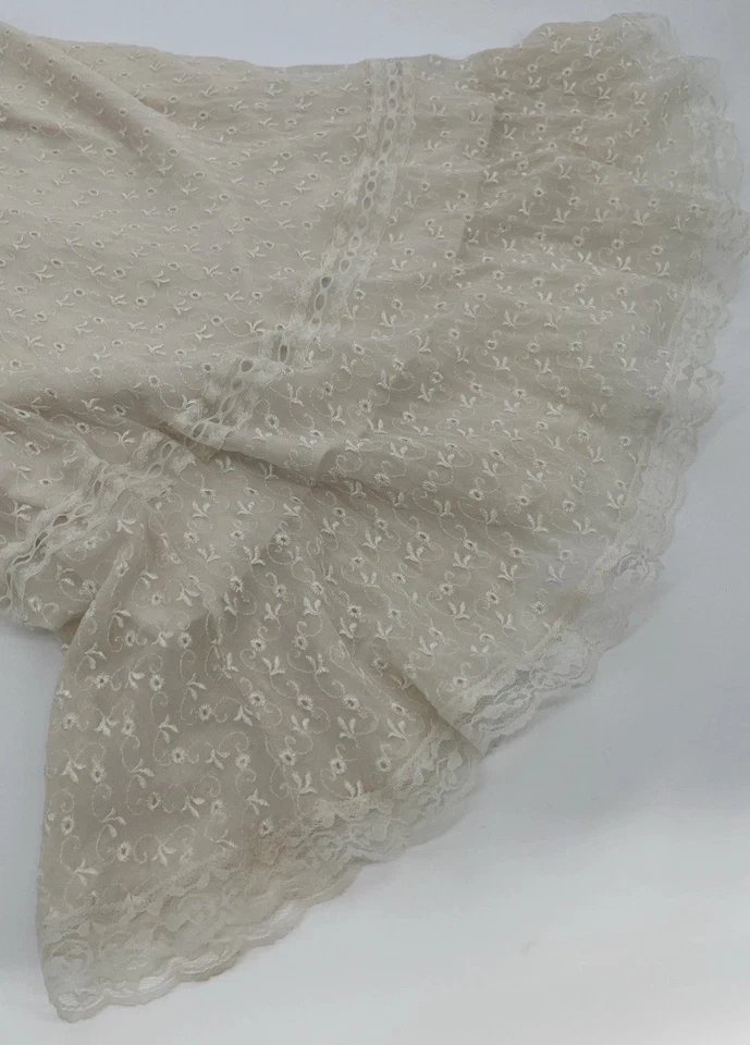 Vintage Jonathan Martin Silk Lace Hem Midi Dress Sz 10 Fairy Boho Bride Y2K - Image 4 of 4