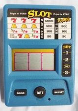 Electronic Handheld Casino Slot Machine Game Triple 7s Rec zone NOB