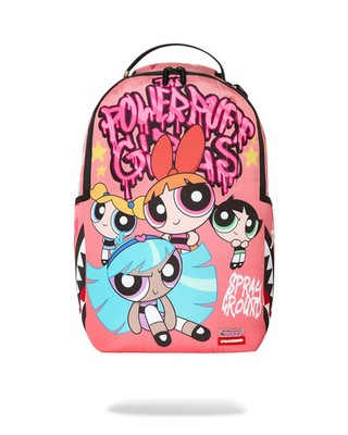 Sprayground PowerPuff Girls Stylin Backpack New Black Bookbag Large School Bag