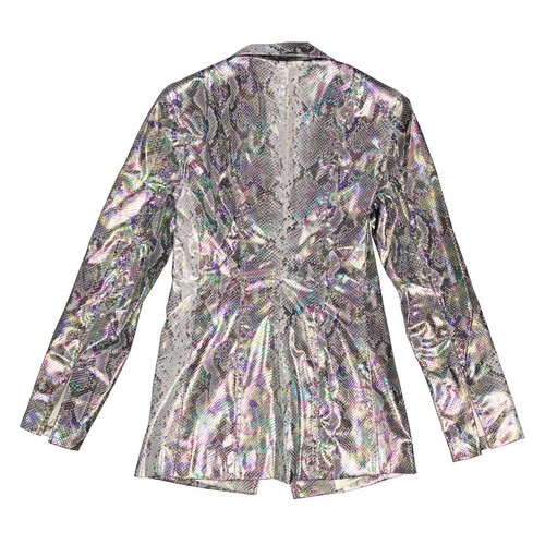 Rotate Ladies Spiced Plum Comb Snake Print Blazer - 第 6/7 張圖片
