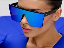 Men's Women's Sunglasses Fashion Designer Square Flat Black Lens Retro New Style