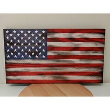 American Flag Wooden Hand Crafted 23.5 inches X 12.75 inches Wall Decor