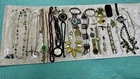 Vintage Costume Jewelry Lot Brooches Chains Watches Necklaces Bracelets