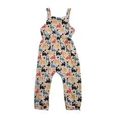 Kids Sleeveless Jumpsuit Dinosaur Print Romper 120 Size