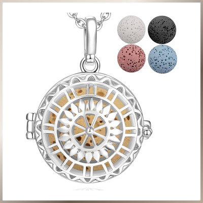 Lange Halskette Aromatherapie Diffusor Ätherische Öle Traumfänger Versilbert