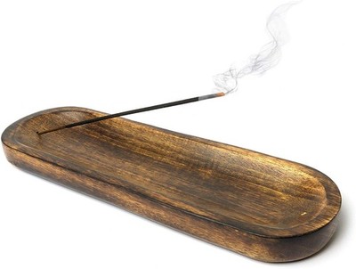 Incense Garden Burner Holder - Woodburner - Ash Catcher Brown