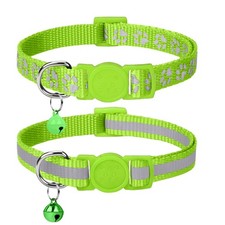 Reflective Cat Collar Breakaway with Bell, High Visibility Night Strip, Light...