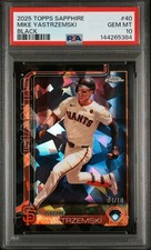 2025 Topps Chrome Sapphire Mike Yastrzemski #40 Black /10 - PSA 10 - POP 1