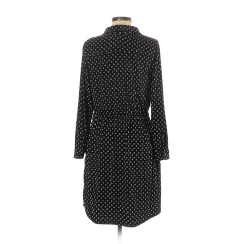 NWOT Nicole Miller Black Print Long Sleeve Shirt Dress, Women's Size 6 - Picture 3 of 9