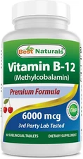 Best Naturals vitamin b-12 6000 mcg 60 Tablets 