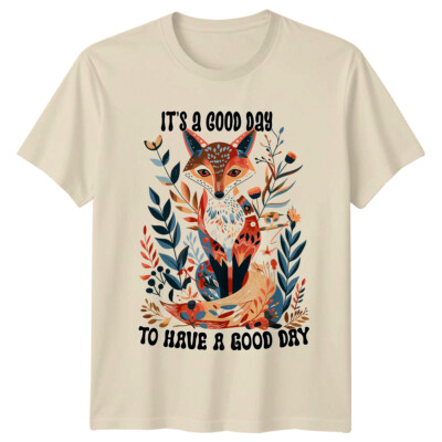Blumenfuchs It's A Good Day T-Shirt Natur Blume Damen Herren