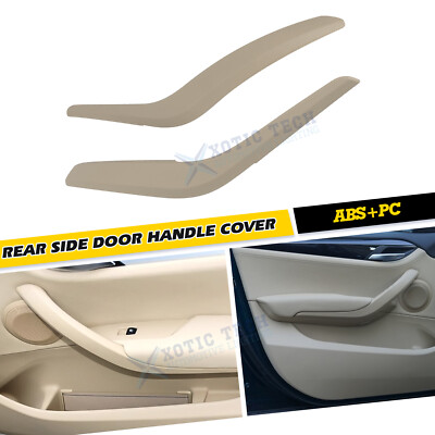 For BMW X1 E84 2008-2015 Beige ABS Interior Door Handle Cover Panel Pull Trim 2x