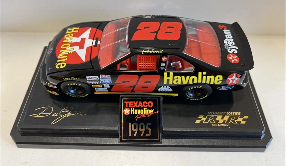 Racing Action #28 Dale Jarrett 1995 Collector Series 1:24 Escala Banco Soporte Nuevo Foto 2 de 4