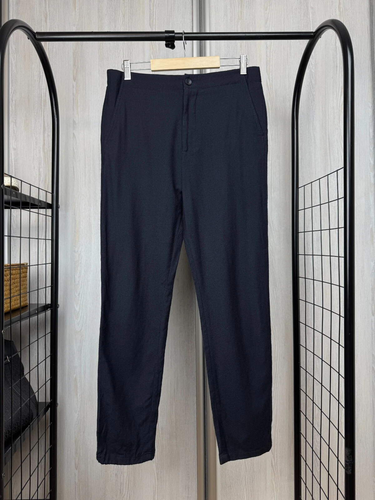 Acne Studios Pace Wool PAW16 pantaloni casual blu navy