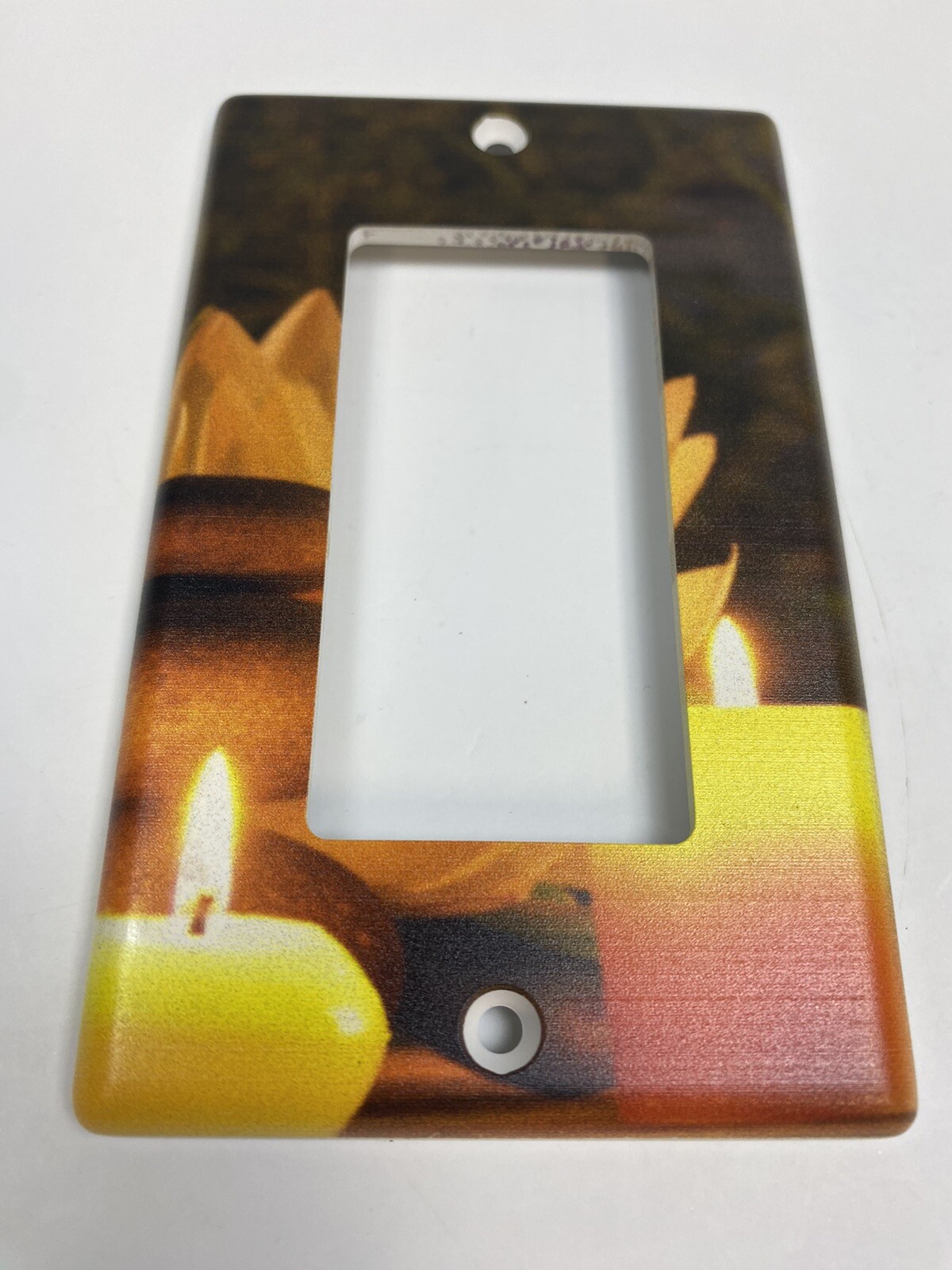 Candles Wall Plate 1 Gang Single Rocker Decorative Light Switch Cover Farmhouse-image