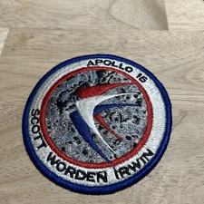 Vintage Embroidered Iron Sew On Apollo 15 Scott Worden Irwin Patch Logo 4”