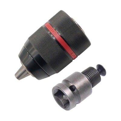 1/2-20UNF 1.5-13mm Keyless Metal Drill Chuck Quick Change Adapter Shank 1/4'' Hex