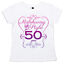 thumbnail 1  - 50th Birthday T-Shirt &#034;Misbehaving with Style for 50 Years&#034; Women&#039;s Ladies