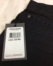 Brand New John Varvatos Collection Skull Rivet Navy Blue Jeans $298