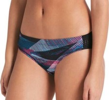 Nike Line Up Mesh Sides Hipster Bikini Swim Bottom, Pink/Blue, Choose Size