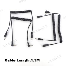 1.5m Spring DC Male to Angel male Female Plug Power Cable 5.5x2.1 5.5x2.5 mm