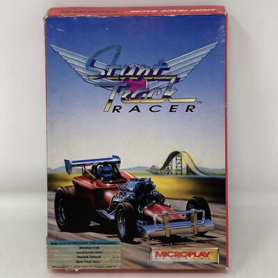 Stunt Track Racer 1988 IBM Tandy PC Game 5.25in Floppy Complete in Box CIB
