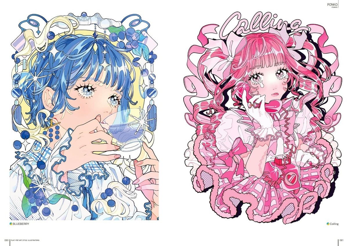 FLAT-POP ART STYLE ILLUSTRATIONS Japanese Illustrator anthology