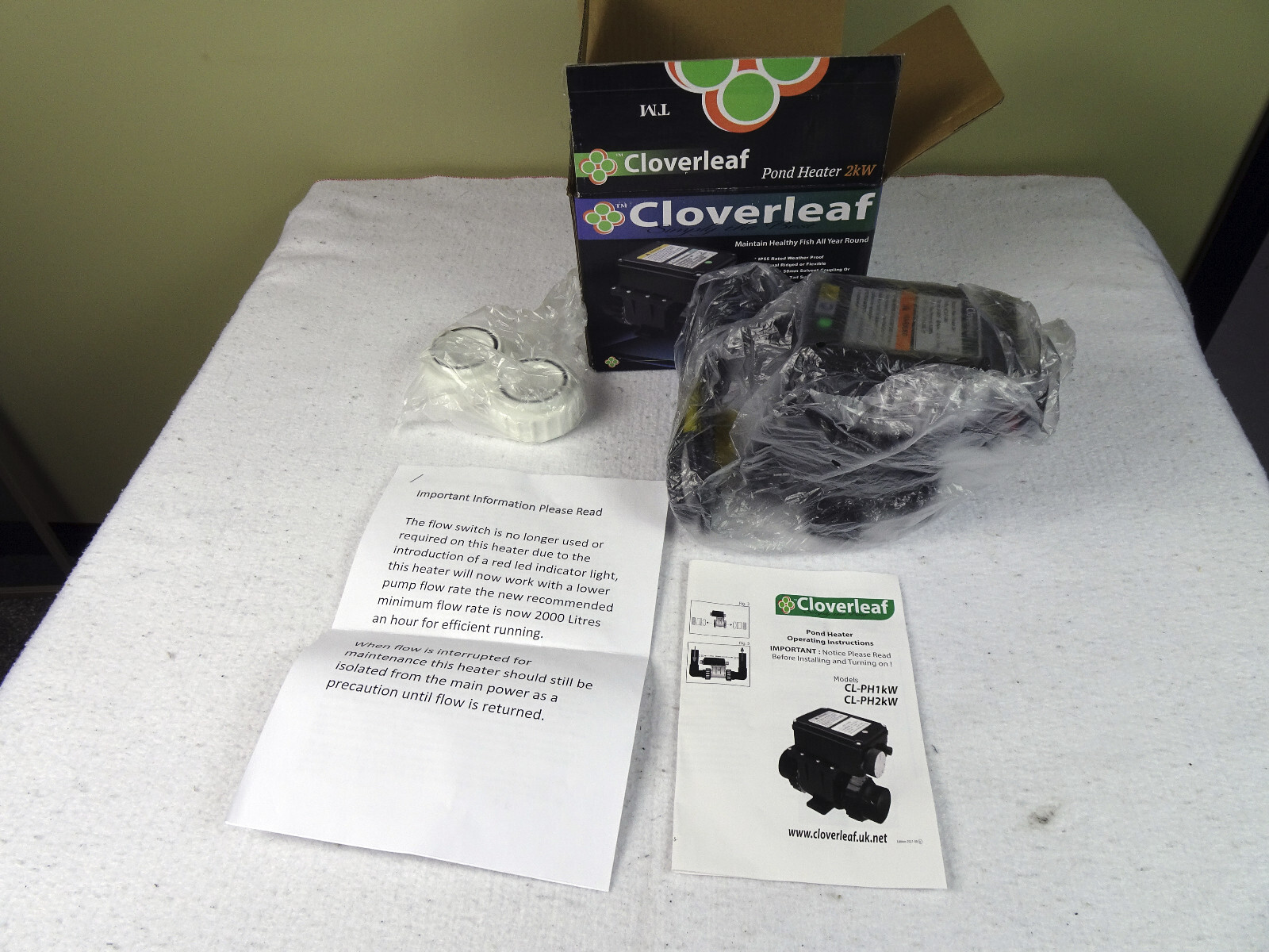 Cloverleaf inline Pond Heater CL-PH2kW Weatherproof w/ Temperature Control  240v | eBay