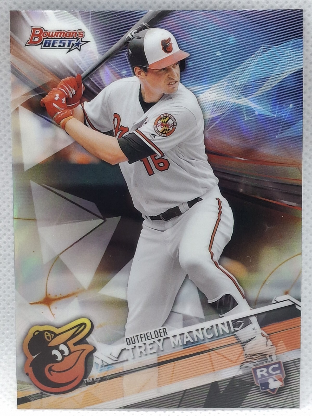 2017 Bowman's Best Trey Mancini RC Rookie Card Refractor #47