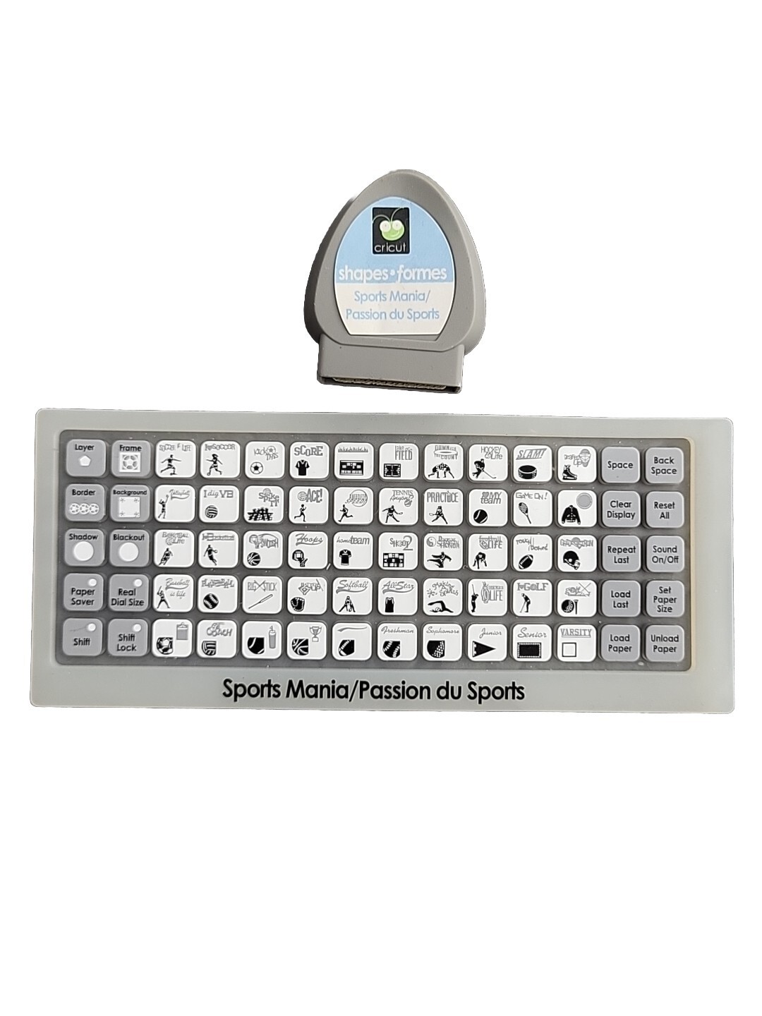 Cricut Cartridge "Sports Mania" Cartridge & Overlay Only UNLINKED eBay