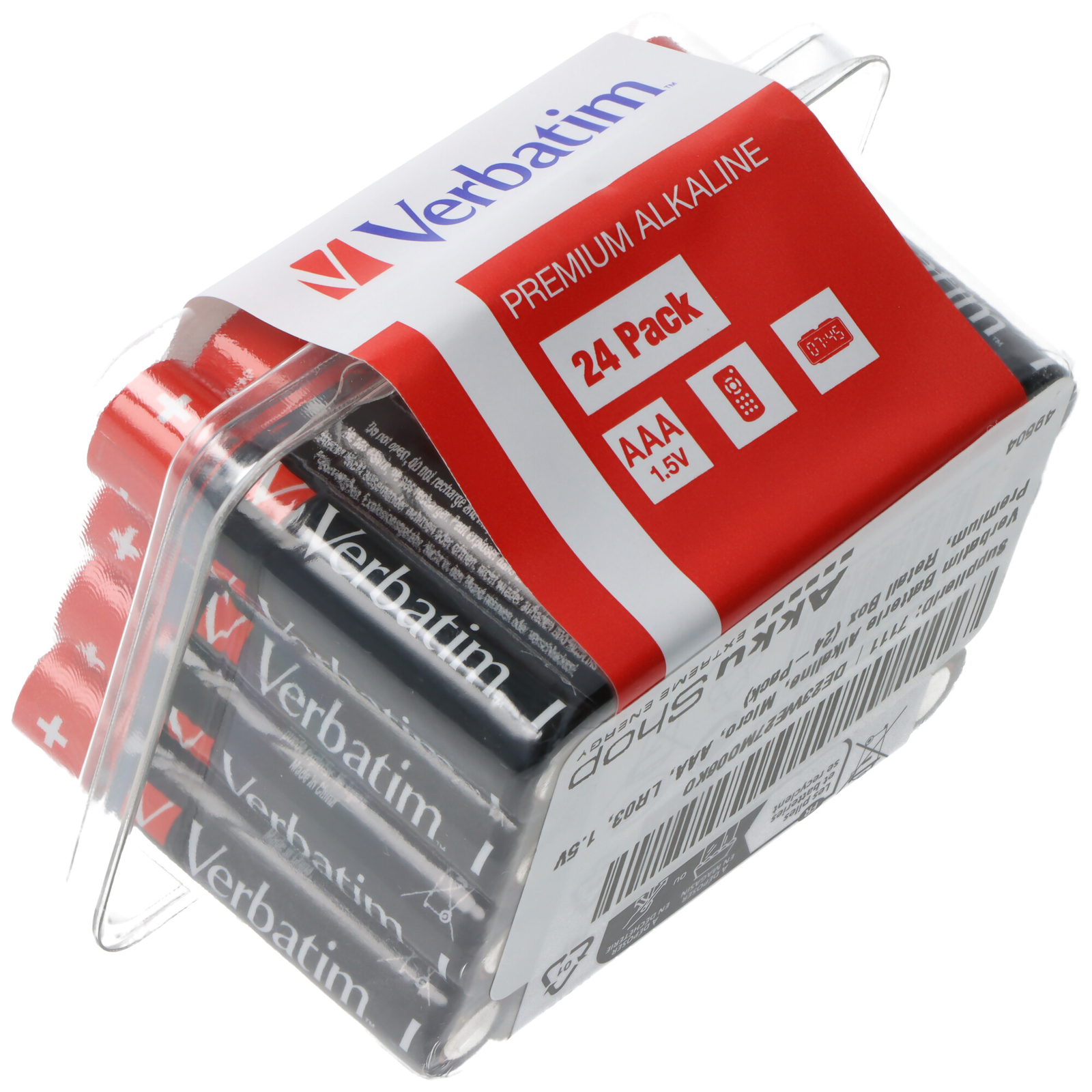 Thumbnail - Verbatim Batterie Alkaline, Micro, Aaa, Lr03, 1.5v Premium, Retail Box