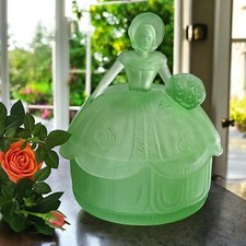 Vintage Ramses Crinoline Girl Green Depressio...