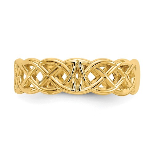 10k Yellow Gold Celtic Toe Ring Gift for Mother - 第 3/4 張圖片