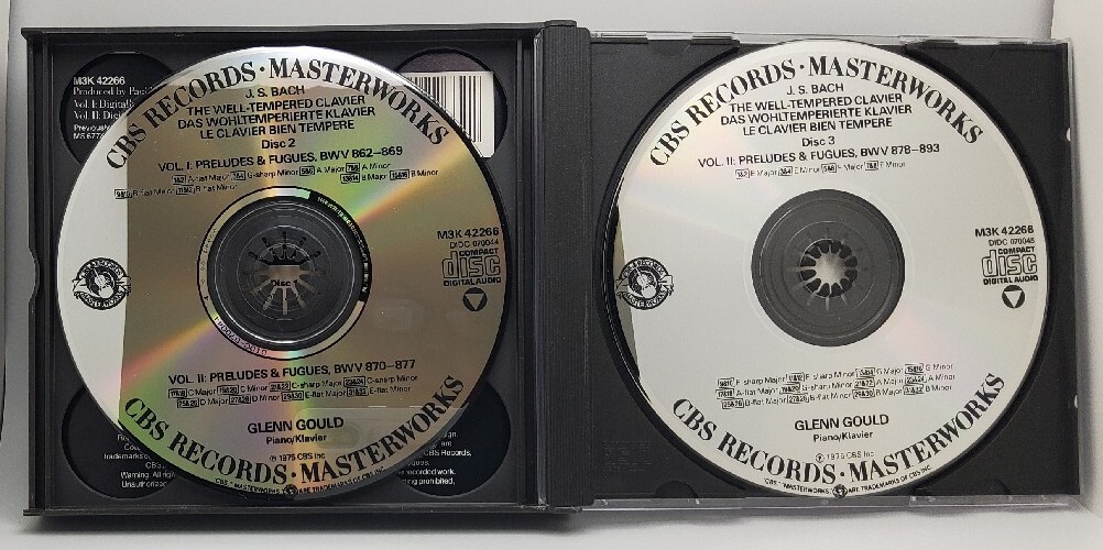 Glenn Gould - Bach CBS Masterworks 2 CD Set, NO DISC ONE, 2