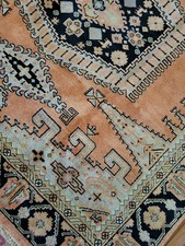 8 x 8 VINTAGE DESIGN FINE VEG DYE INDO CAUCASIAN HERIZ SERAPI ANTIQUE USHAK 