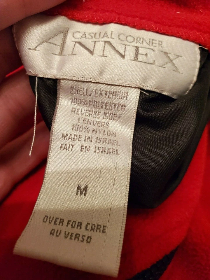 Chaleco Chaqueta Abrigo Casual Corner Annex Mujer Talla M Mediano Rojo Negro Reversible Foto 3 de 4